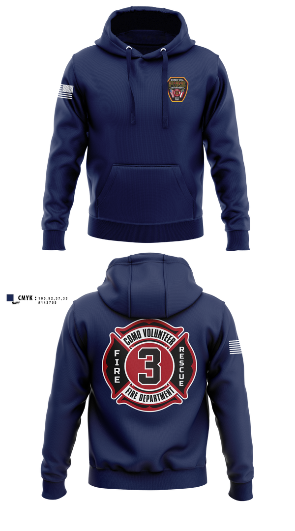 Hoodie, Como Volunteer Fire Department, Fire Department, Teamtime, Team time, sublimation, custom sports apparel, team uniforms, spirit wear, spiritwear, sports uniforms, custom shirts, team store, custom team store, fundraiser sports, apparel fundraiser