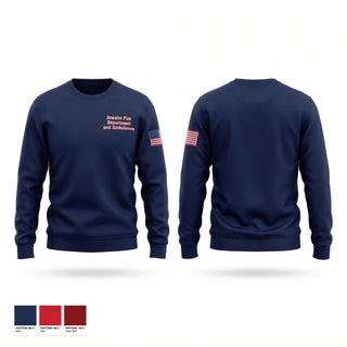 Crew Neck Sweatshirt, Atwater Fire Department and Ambulance, EMS/EMT, Teamtime, Team time, sublimation, custom sports apparel, team uniforms, spirit wear, spiritwear, sports uniforms, custom shirts, team store, custom team store, fundraiser sports, apparel fundraiser