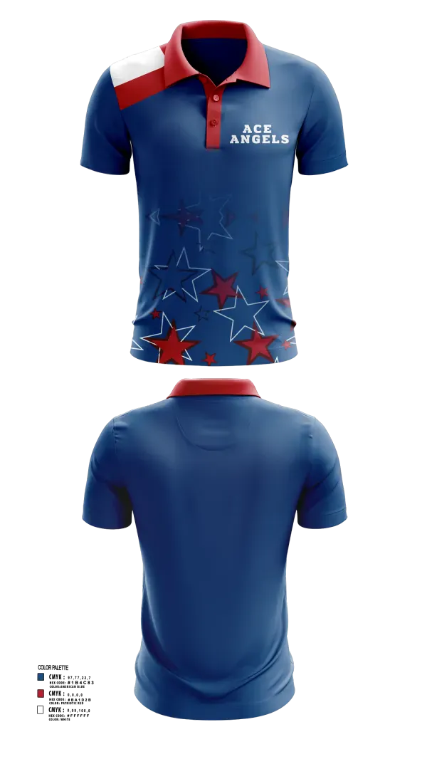 Short Sleeve Performance Polo, Ace Angels, Women's Volleyball, Teamtime, Team time, sublimation, custom sports apparel, team uniforms, spirit wear, spiritwear, sports uniforms, custom shirts, team store, custom team store, fundraiser sports, apparel fundraiser