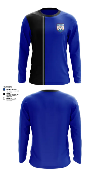 Long Sleeve Performance Shirt, Bay Area Futsal Club, Men's Soccer, Teamtime, Team time, sublimation, custom sports apparel, team uniforms, spirit wear, spiritwear, sports uniforms, custom shirts, team store, custom team store, fundraiser sports, apparel fundraiser