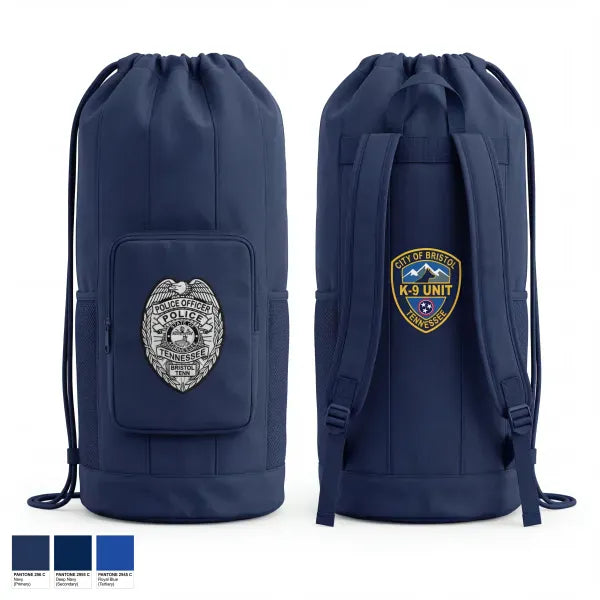 Gear Bag, Bristol Tennessee Police Department K9 Unit, Police, Teamtime, Team time, sublimation, custom sports apparel, team uniforms, spirit wear, spiritwear, sports uniforms, custom shirts, team store, custom team store, fundraiser sports, apparel fundraiser