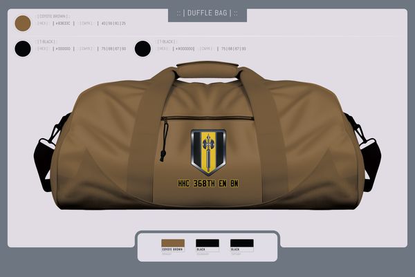 Duffle Bag, HHC 368th EN BN, , Teamtime, Team time, sublimation, custom sports apparel, team uniforms, spirit wear, spiritwear, sports uniforms, custom shirts, team store, custom team store, fundraiser sports, apparel fundraiser