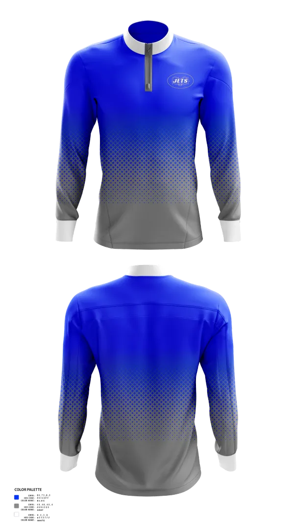 Quarter Zip Jacket, Spring Grove Jets Football, , Teamtime, Team time, sublimation, custom sports apparel, team uniforms, spirit wear, spiritwear, sports uniforms, custom shirts, team store, custom team store, fundraiser sports, apparel fundraiser