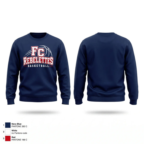 Crew Neck Sweatshirt, Franklin County Rebelettes, Women's Basketball, Teamtime, Team time, sublimation, custom sports apparel, team uniforms, spirit wear, spiritwear, sports uniforms, custom shirts, team store, custom team store, fundraiser sports, apparel fundraiser