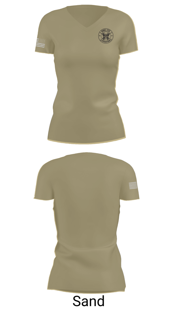Womens Short Sleeve Vneck Shirt, HHC 172, Army, Teamtime, Team time, sublimation, custom sports apparel, team uniforms, spirit wear, spiritwear, sports uniforms, custom shirts, team store, custom team store, fundraiser sports, apparel fundraiser