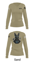 Willoughby K9 40647352 Women's Long Sleeve V-neck Shirt - 92