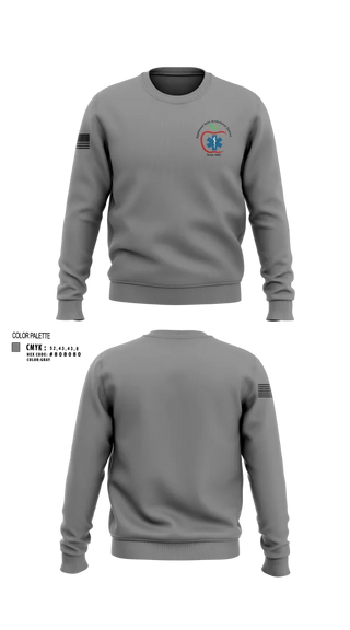 Crew Neck Sweatshirt, Appleseed Joint Ambulance District, EMS/EMT, Teamtime, Team time, sublimation, custom sports apparel, team uniforms, spirit wear, spiritwear, sports uniforms, custom shirts, team store, custom team store, fundraiser sports, apparel fundraiser