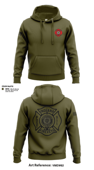Hoodie, Indiana FireVets, , Teamtime, Team time, sublimation, custom sports apparel, team uniforms, spirit wear, spiritwear, sports uniforms, custom shirts, team store, custom team store, fundraiser sports, apparel fundraiser