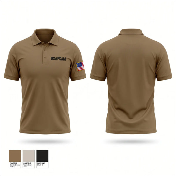 Short Sleeve Performance Polo, USAFSAM, Air Force, Teamtime, Team time, sublimation, custom sports apparel, team uniforms, spirit wear, spiritwear, sports uniforms, custom shirts, team store, custom team store, fundraiser sports, apparel fundraiser