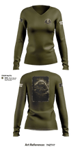 Combat Cajun Women's Long Sleeve V-neck Shirt - 3