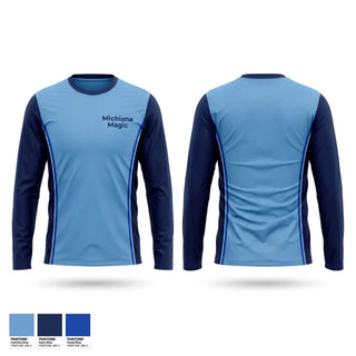 Long Sleeve Performance Shirt, Michiana Magic, Baseball, Teamtime, Team time, sublimation, custom sports apparel, team uniforms, spirit wear, spiritwear, sports uniforms, custom shirts, team store, custom team store, fundraiser sports, apparel fundraiser
