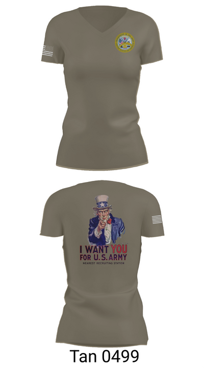 US Army I Want You 76454793 Women's Short Sleeve V-neck Shirt - 68