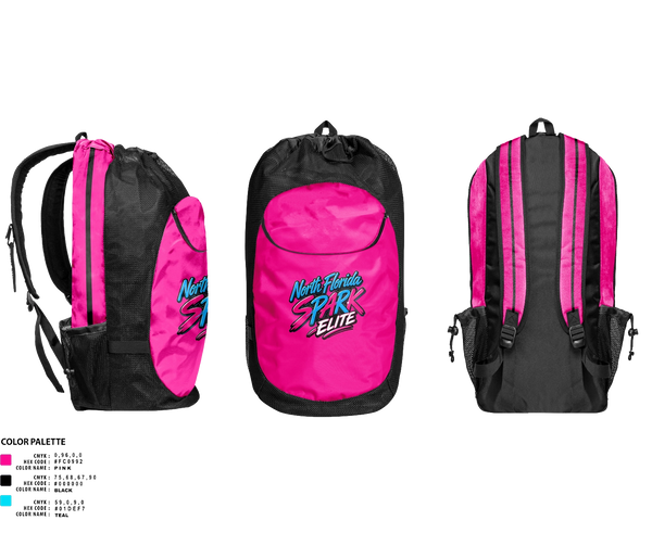 Gear Bag, North Florida Spark, Softball, Teamtime, Team time, sublimation, custom sports apparel, team uniforms, spirit wear, spiritwear, sports uniforms, custom shirts, team store, custom team store, fundraiser sports, apparel fundraiser