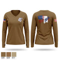 Leopard Battalion 76806435 Women's Long Sleeve V-neck Shirt - 1