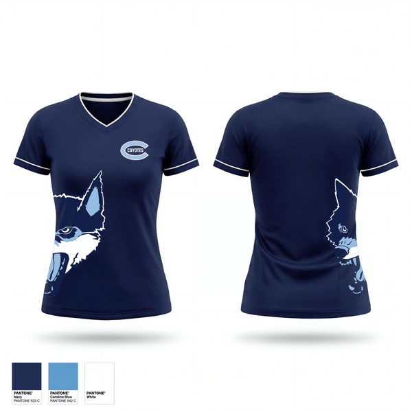 Womens Short Sleeve Vneck Shirt, Clarksburg High School, , Teamtime, Team time, sublimation, custom sports apparel, team uniforms, spirit wear, spiritwear, sports uniforms, custom shirts, team store, custom team store, fundraiser sports, apparel fundraiser