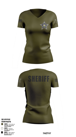 Womens Short Sleeve Vneck Shirt, Union County Sheriff’s Office, Police, Teamtime, Team time, sublimation, custom sports apparel, team uniforms, spirit wear, spiritwear, sports uniforms, custom shirts, team store, custom team store, fundraiser sports, apparel fundraiser