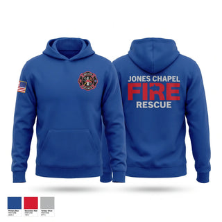 Hoodie, Jones Chapel Fire and Rescue, Fire Department, Teamtime, Team time, sublimation, custom sports apparel, team uniforms, spirit wear, spiritwear, sports uniforms, custom shirts, team store, custom team store, fundraiser sports, apparel fundraiser