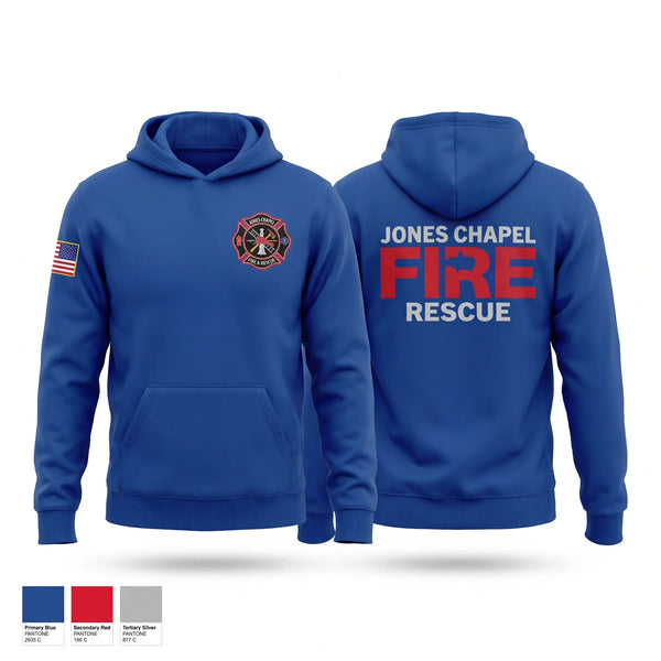 Hoodie, Jones Chapel Fire and Rescue, Fire Department, Teamtime, Team time, sublimation, custom sports apparel, team uniforms, spirit wear, spiritwear, sports uniforms, custom shirts, team store, custom team store, fundraiser sports, apparel fundraiser