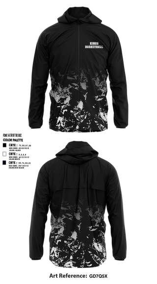 Windbreaker, KINGS, Men's Basketball, Teamtime, Team time, sublimation, custom sports apparel, team uniforms, spirit wear, spiritwear, sports uniforms, custom shirts, team store, custom team store, fundraiser sports, apparel fundraiser