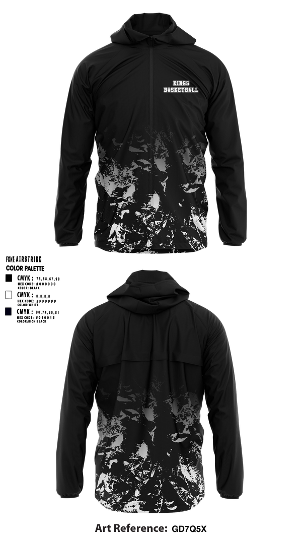 Windbreaker, KINGS, Men's Basketball, Teamtime, Team time, sublimation, custom sports apparel, team uniforms, spirit wear, spiritwear, sports uniforms, custom shirts, team store, custom team store, fundraiser sports, apparel fundraiser