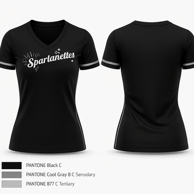 Shade Spartanettes (not cheer we are dance team) 16028703 Women's Short Sleeve V-neck Shirt - 1
