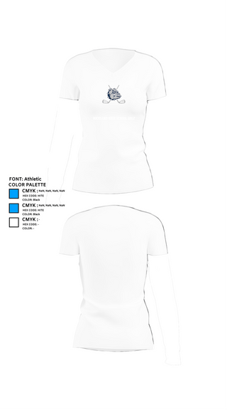 Womens Short Sleeve Vneck Shirt, Rockland High School Golf, Golf, Teamtime, Team time, sublimation, custom sports apparel, team uniforms, spirit wear, spiritwear, sports uniforms, custom shirts, team store, custom team store, fundraiser sports, apparel fundraiser