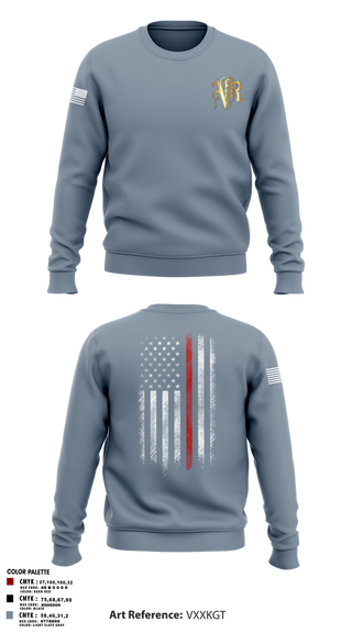 Crew Neck Sweatshirt, Venice Fire, Fire Department, Teamtime, Team time, sublimation, custom sports apparel, team uniforms, spirit wear, spiritwear, sports uniforms, custom shirts, team store, custom team store, fundraiser sports, apparel fundraiser