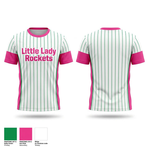Short Sleeve Performance Shirt, Little Lady Rockets, Softball, Teamtime, Team time, sublimation, custom sports apparel, team uniforms, spirit wear, spiritwear, sports uniforms, custom shirts, team store, custom team store, fundraiser sports, apparel fundraiser