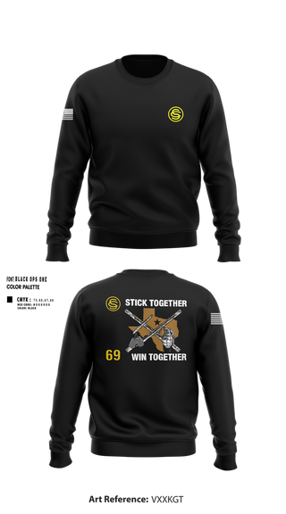 Crew Neck Sweatshirt, Texas Officer Candidate Class 69, , Teamtime, Team time, sublimation, custom sports apparel, team uniforms, spirit wear, spiritwear, sports uniforms, custom shirts, team store, custom team store, fundraiser sports, apparel fundraiser