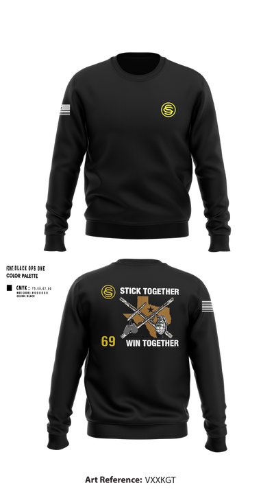 Texas Officer Candidate Class 69 17014937 Crew Neck Sweatshirt - 107