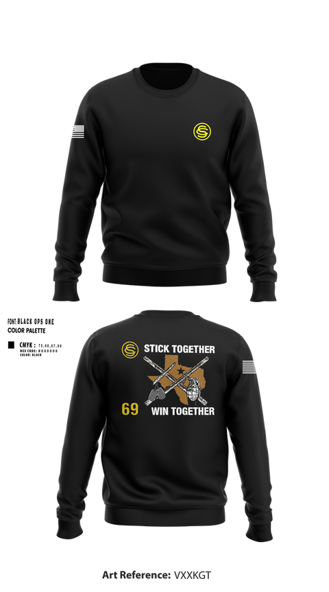 Crew Neck Sweatshirt, Texas Officer Candidate Class 69, , Teamtime, Team time, sublimation, custom sports apparel, team uniforms, spirit wear, spiritwear, sports uniforms, custom shirts, team store, custom team store, fundraiser sports, apparel fundraiser