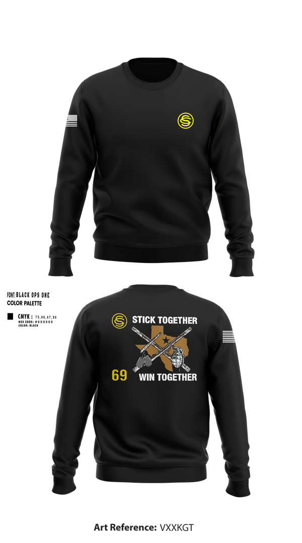 Crew Neck Sweatshirt, Texas Officer Candidate Class 69, , Teamtime, Team time, sublimation, custom sports apparel, team uniforms, spirit wear, spiritwear, sports uniforms, custom shirts, team store, custom team store, fundraiser sports, apparel fundraiser