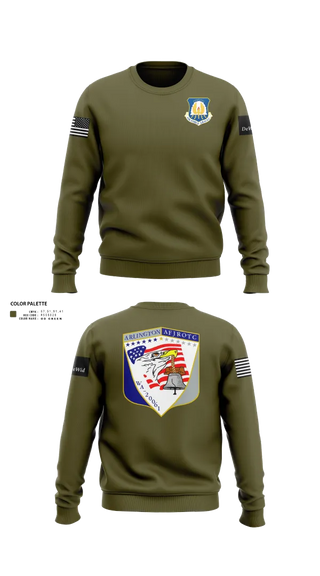 Crew Neck Sweatshirt, 61st Eagle Squadron, Air Force, Teamtime, Team time, sublimation, custom sports apparel, team uniforms, spirit wear, spiritwear, sports uniforms, custom shirts, team store, custom team store, fundraiser sports, apparel fundraiser