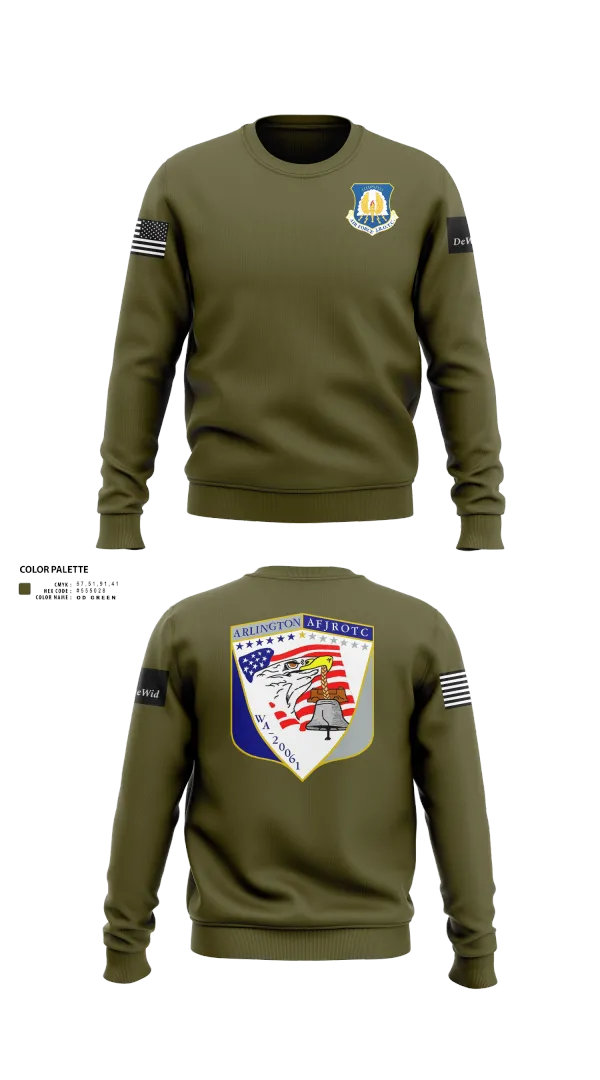Crew Neck Sweatshirt, 61st Eagle Squadron, Air Force, Teamtime, Team time, sublimation, custom sports apparel, team uniforms, spirit wear, spiritwear, sports uniforms, custom shirts, team store, custom team store, fundraiser sports, apparel fundraiser