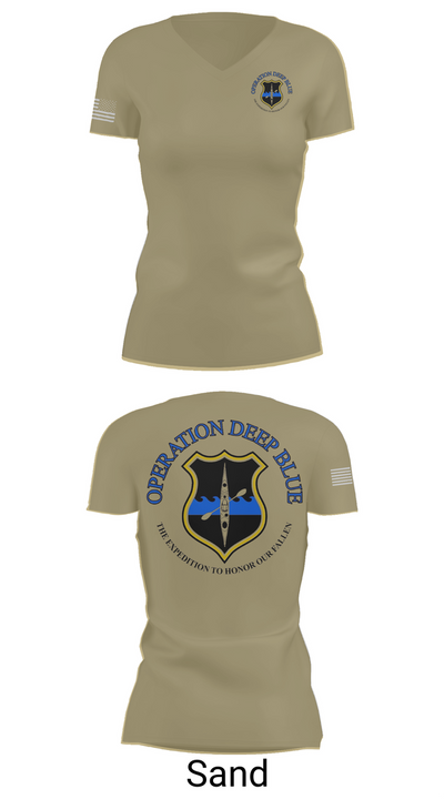 Operation Deep Blue 63620360 Women's Short Sleeve V-neck Shirt - 84