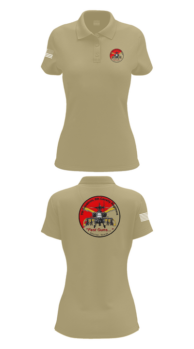 7th Squadron, Sixth Cavalry Regiment 24299123 Women's Short Sleeve Performance Polo  - 95