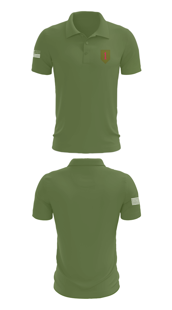 Short Sleeve Performance Polo, 1st Infantry Division, Army, Teamtime, Team time, sublimation, custom sports apparel, team uniforms, spirit wear, spiritwear, sports uniforms, custom shirts, team store, custom team store, fundraiser sports, apparel fundraiser