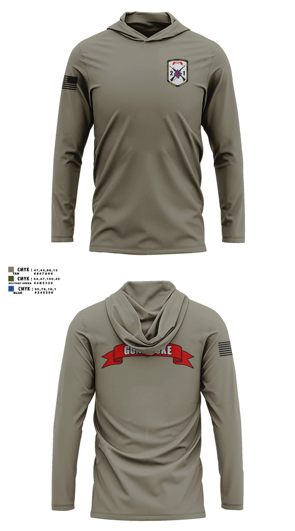Long Sleeve hooded sunshirt, V 2/1 The Professionals, Marines, Teamtime, Team time, sublimation, custom sports apparel, team uniforms, spirit wear, spiritwear, sports uniforms, custom shirts, team store, custom team store, fundraiser sports, apparel fundraiser