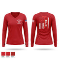 Montgomery Fire Department Women's Long Sleeve V-neck Shirt - 1