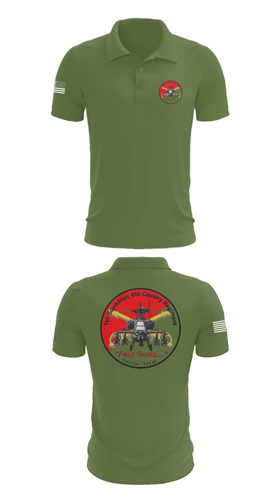 7th Squadron, Sixth Cavalry Regiment 24299123 Short Sleeve Performance Polo - 47