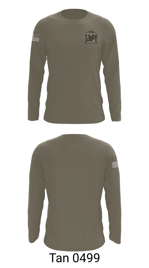 Long Sleeve Performance Shirt, E2 Brewdawgs, Army, Teamtime, Team time, sublimation, custom sports apparel, team uniforms, spirit wear, spiritwear, sports uniforms, custom shirts, team store, custom team store, fundraiser sports, apparel fundraiser