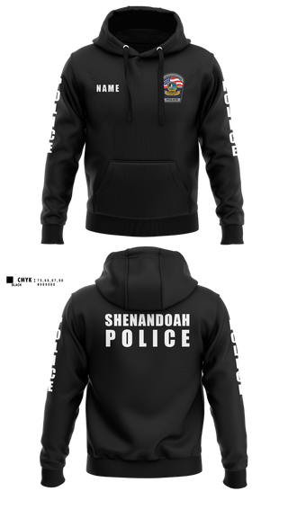 Hoodie, Shenandoah Police Department, Police, Teamtime, Team time, sublimation, custom sports apparel, team uniforms, spirit wear, spiritwear, sports uniforms, custom shirts, team store, custom team store, fundraiser sports, apparel fundraiser