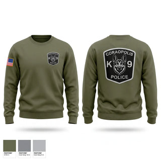 Crew Neck Sweatshirt, Coraopolis Police K9 Unit, Police, Teamtime, Team time, sublimation, custom sports apparel, team uniforms, spirit wear, spiritwear, sports uniforms, custom shirts, team store, custom team store, fundraiser sports, apparel fundraiser