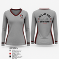 Ballard High School Girls Swim and Dive 84596009 Women's Long Sleeve V-neck Shirt - 1