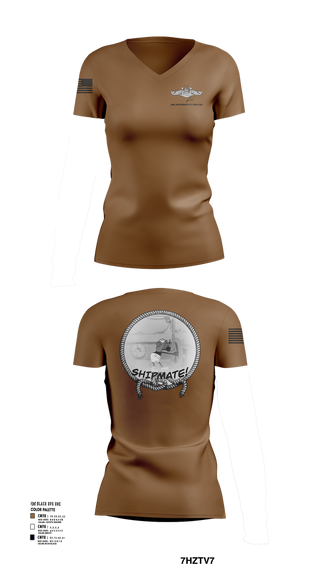 Womens Short Sleeve Vneck Shirt, USS Jefferson City FCPOA, Navy, Teamtime, Team time, sublimation, custom sports apparel, team uniforms, spirit wear, spiritwear, sports uniforms, custom shirts, team store, custom team store, fundraiser sports, apparel fundraiser