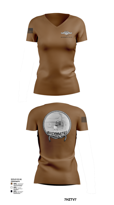 USS Jefferson City FCPOA Women's Short Sleeve V-neck Shirt - 2