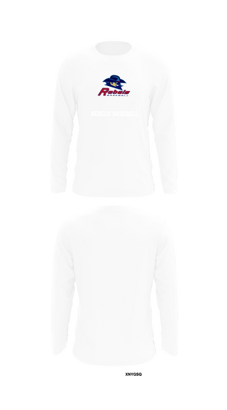 Long Sleeve Performance Shirt, Rebels Baseball, Baseball, Teamtime, Team time, sublimation, custom sports apparel, team uniforms, spirit wear, spiritwear, sports uniforms, custom shirts, team store, custom team store, fundraiser sports, apparel fundraiser