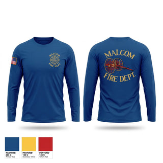 Long Sleeve Performance Shirt, Malcom Fire, Fire Department, Teamtime, Team time, sublimation, custom sports apparel, team uniforms, spirit wear, spiritwear, sports uniforms, custom shirts, team store, custom team store, fundraiser sports, apparel fundraiser
