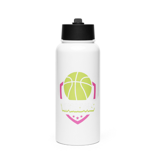 Warriors Stainless Steel Water Bottle with a Straw Lid
