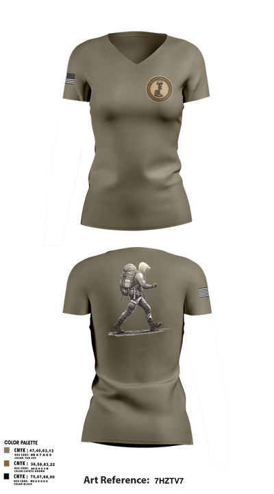 7th special force group Women's Short Sleeve V-neck Shirt - 1